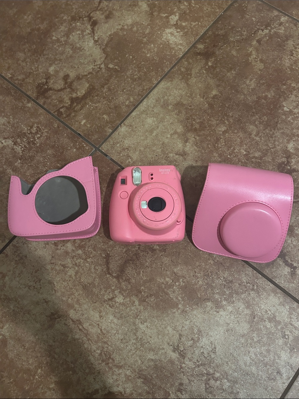 Instax Pink Mini Instant Camera with Pink Cases
